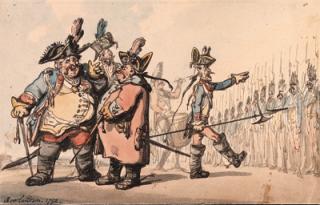 Thomas Rowlandson - Austrian troops on a field day in the Netherlands