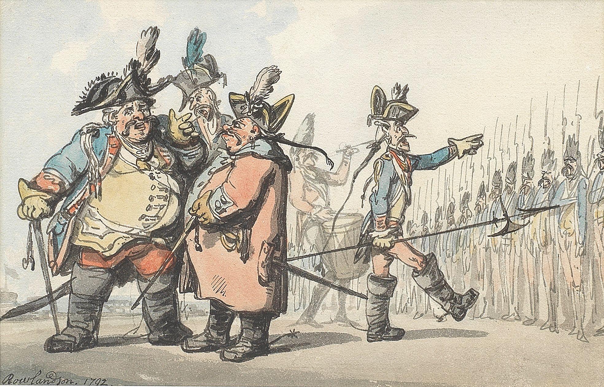 Thomas Rowlandson - Austrian troops, or a field day in the Netherlands