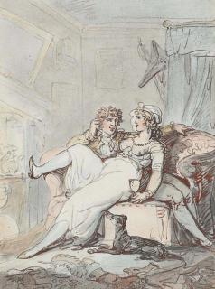 Thomas Rowlandson - Betty Careless in the arms of an admirer