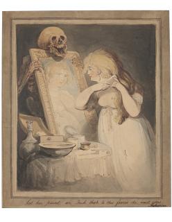 Thomas Rowlandson - Death looking at vanity