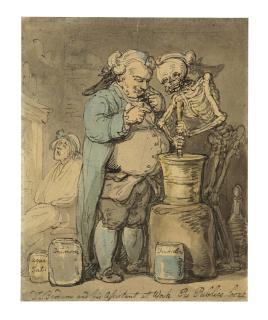 Thomas Rowlandson - Dr. Brodum and his Assistant at Work Pro Publico bono
