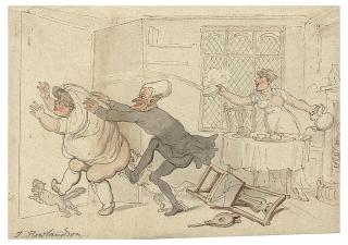 Thomas Rowlandson - Dr Syntax ejecting an intruder