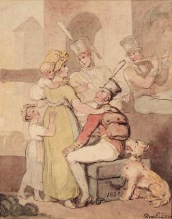 Thomas Rowlandson - Entertaining soldiers