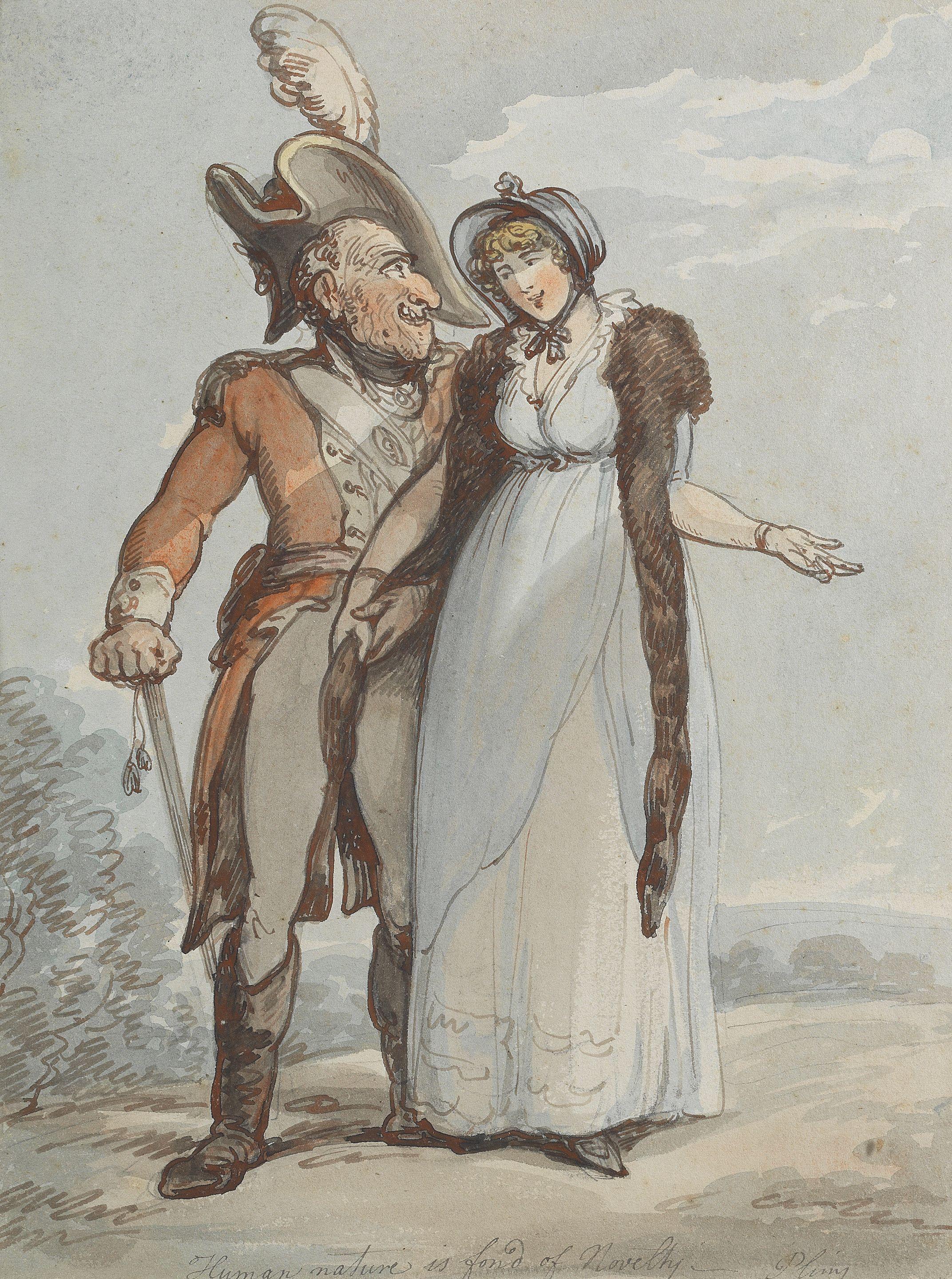 Thomas Rowlandson - \'Human nature is fond of Novelty. Pliny\'