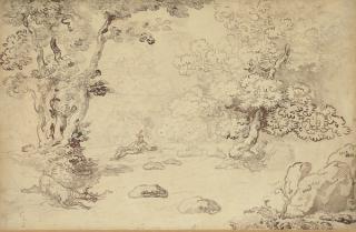 Thomas Rowlandson - Jacques Resting In The Forest of Arden