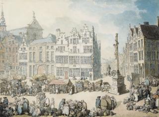 Thomas Rowlandson - La Place de Mer, Antwerp