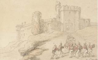 Thomas Rowlandson - Manorbeer Castle, Pembroke