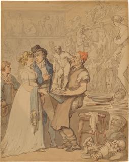 Thomas Rowlandson - Moderns Reflecting on the Works of the Ancients