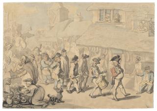 Thomas Rowlandson - Recruiting soldiers at Brentford