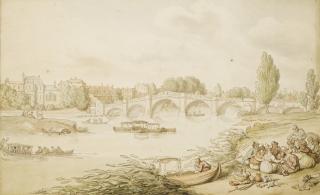 Thomas Rowlandson - Richmond Bridge, London