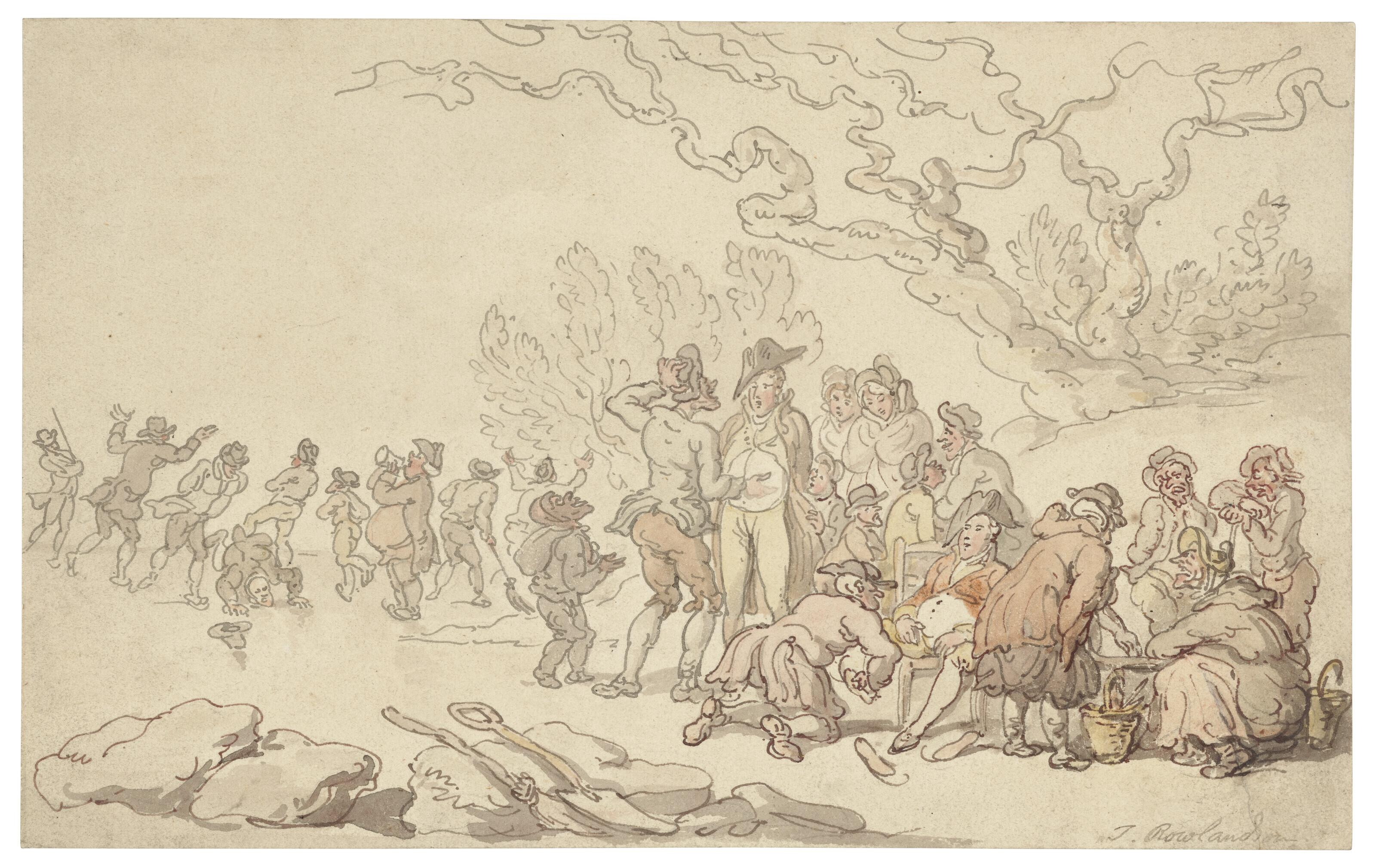 Thomas Rowlandson - Skating on the Serpentine