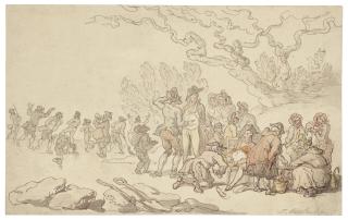 Thomas Rowlandson - Skating on the Serpentine