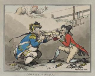 Thomas Rowlandson - Slugs in a Saw - Pit