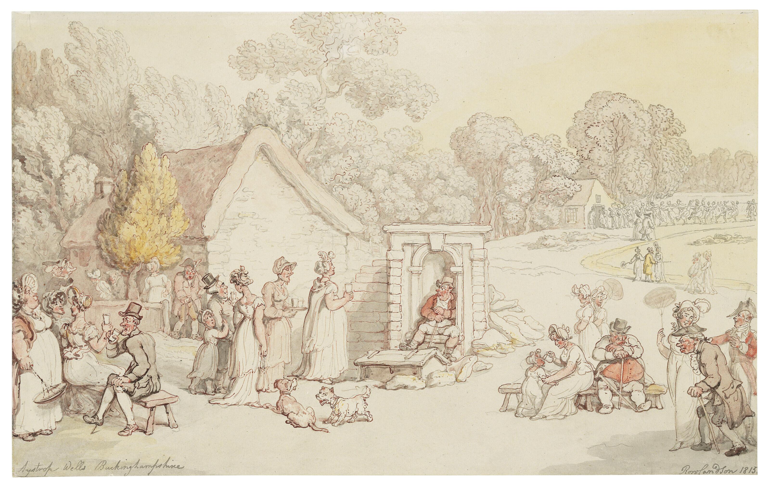 Thomas Rowlandson - St Rumbold\'s Well at Astrop, Buckinghamshire