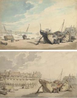 Thomas Rowlandson - The Boat People - Redundant Shipping Turned To Other Uses