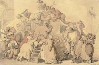 Thomas Rowlandson - The Departure of The Stage Coach