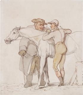 Thomas Rowlandson - The jockey and his trainer