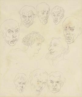 Thomas Rowlandson - Two studies of grotesques (one illustrated); and Study of mythical figures