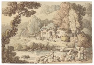 Thomas Rowlandson - Wool-washers, Gloucestershire