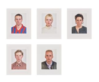 Thomas Ruff - 5 Portraits (Karin Kneffel, J. Röing, A. Kachold, Peter Maertin, Pia Stadtbaümer)