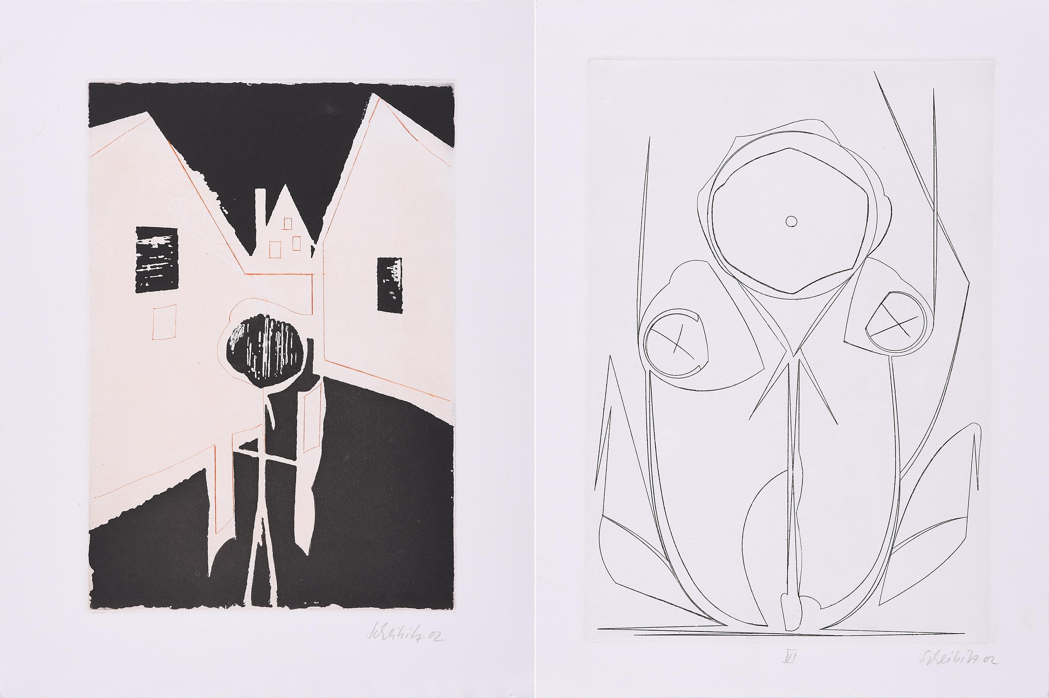 Thomas Scheibitz - Konvolut von 2 Radierungen (Aus: Sanford).