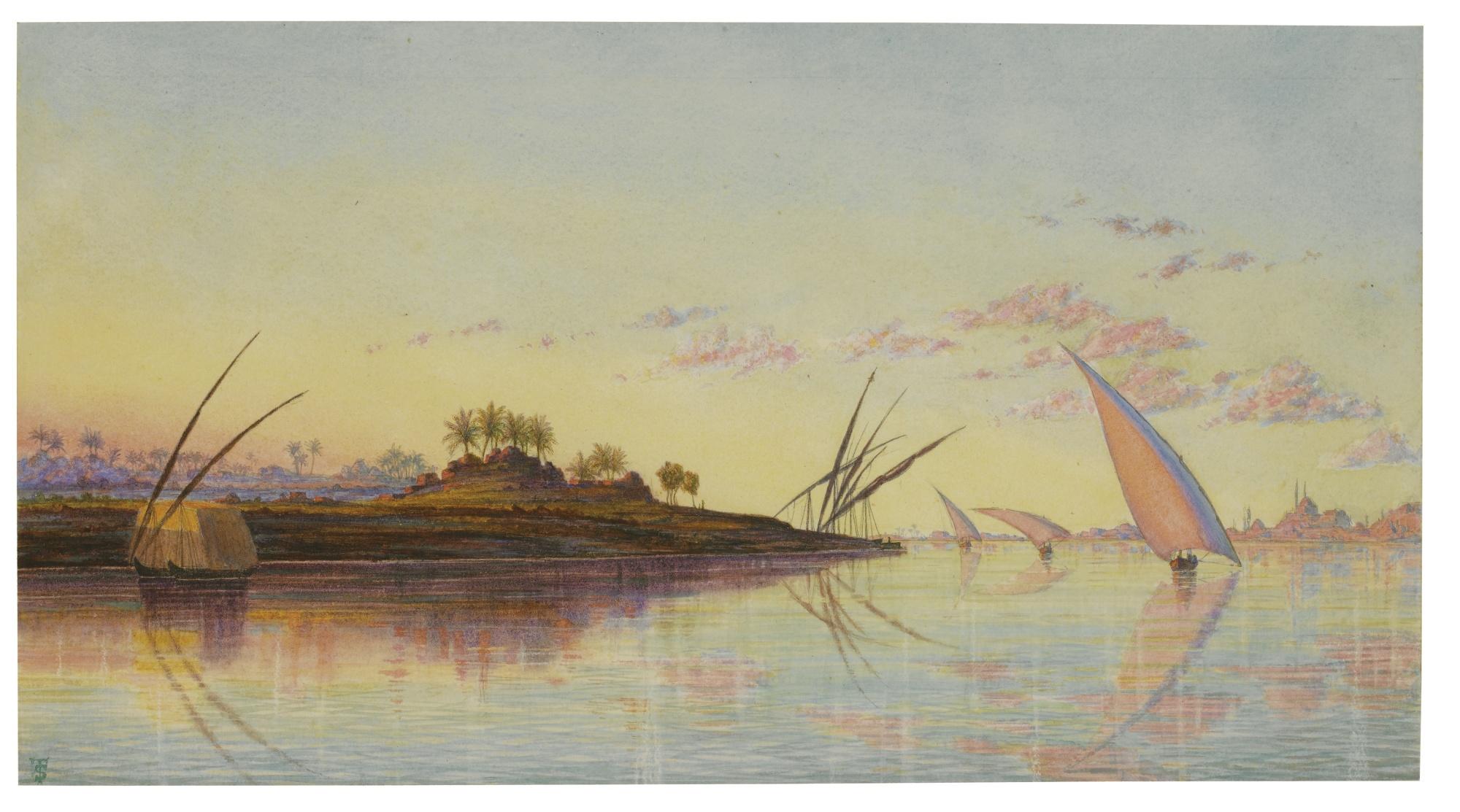 Thomas Seddon - View On The Nile Near Cairo, Egypt