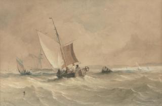 Thomas Sewell Robins - Fishing craft in coastal waters
