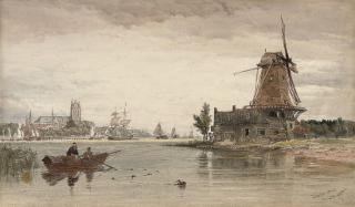 Thomas Sewell Robins - River traffic on the Dort