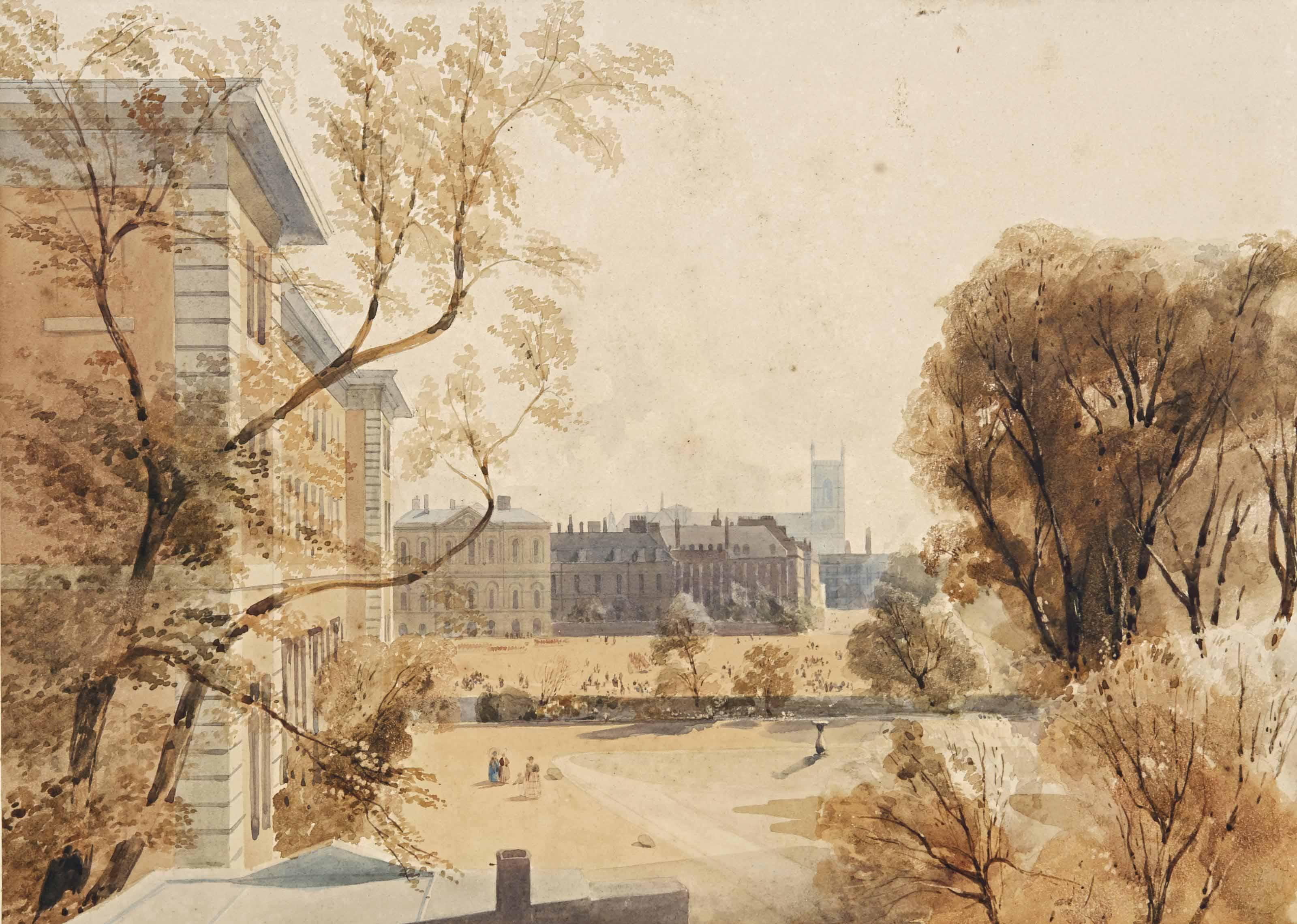Thomas Shotter Boys, N.W.S. - Study Of Horse Guards And Westminster, London, Autumn