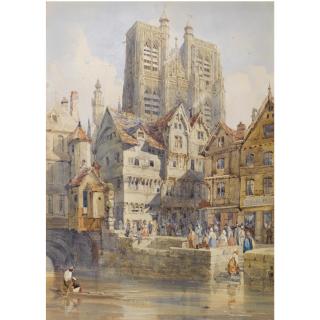 Thomas Shotter Boys - Abbeville, With The Church Of St. Vulfran Collegiate Beyond