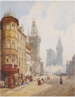 Thomas Shotter Boys - View Of Prague, Looking Towards Old Town Square With The Rathaus And Tyn Church