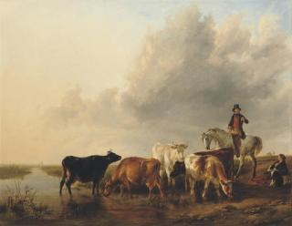 Thomas Sidney Cooper, R.A., R.I. - A Summer Evening