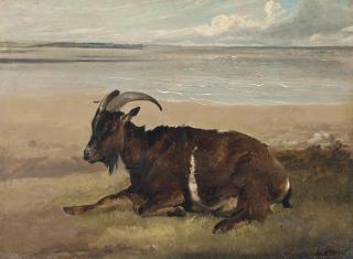 Thomas Sidney Cooper, R.A. - A goat by the shore, Margate