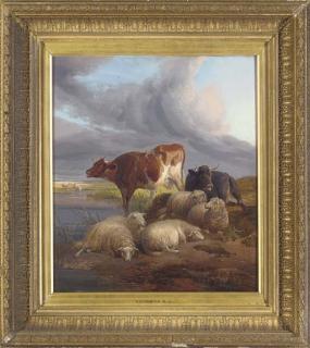 Thomas Sidney Cooper, R.A. - A summer\'s evening, Canterbury Meadows