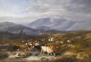 Thomas Sidney Cooper, R.A. - An Intercepted Raid, Ettrick Shepherd