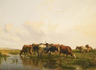 Thomas Sidney Cooper, R.A. - Cattle In Canterbury Meadows