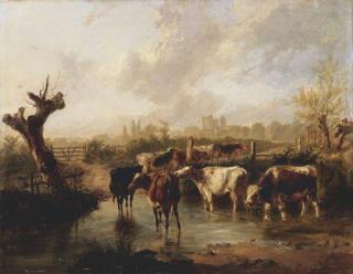 Thomas Sidney Cooper R.A - Landscape With Cattle