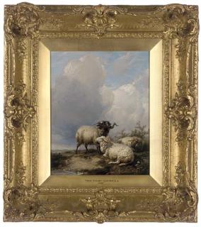 Thomas Sidney Cooper, R.A. - Sheep and a ram in a meadow