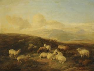 Thomas Sidney Cooper, R.A. - Sheep In A Moorland Landscape