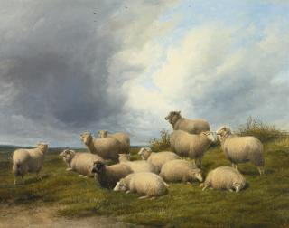 Thomas Sidney Cooper, R.A. - Sheep In A Pasture