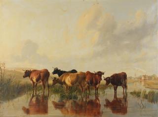 Thomas Sidney Cooper, RA - \'Evening, East Kent\'