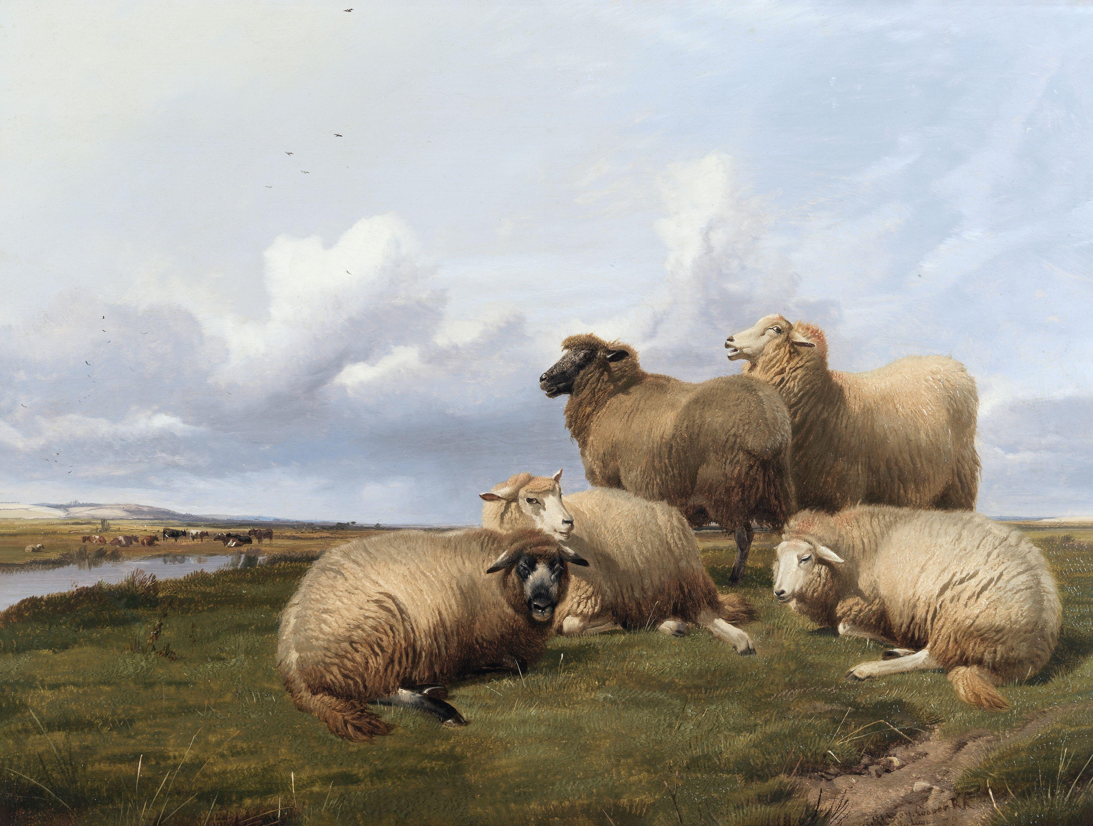 Thomas Sidney Cooper, RA - In Canterbury Meadows