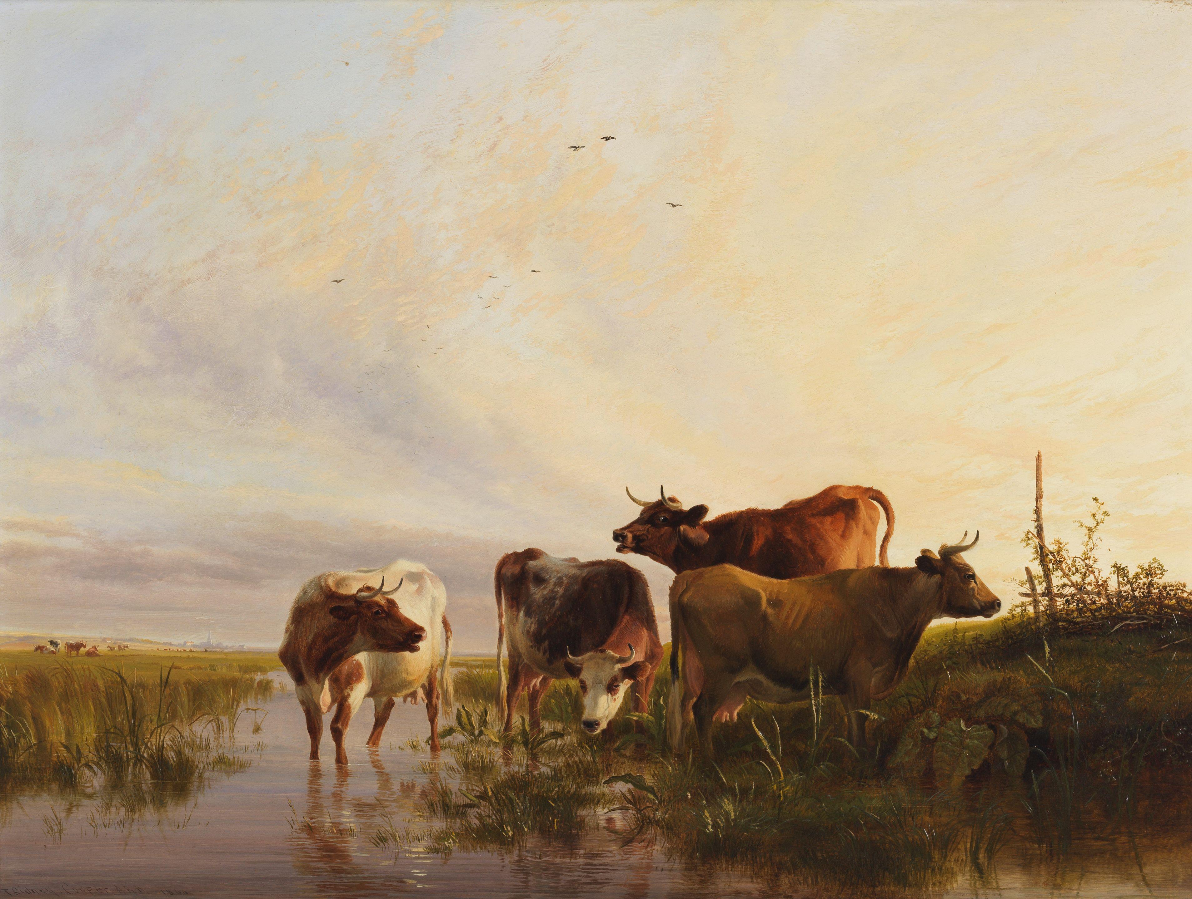 Thomas Sidney Cooper, RA - The evening drink