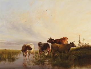 Thomas Sidney Cooper, RA - The evening drink