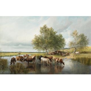 Thomas Sidney Cooper - British On A Dairy Farm