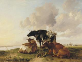 Thomas Sidney Cooper - Cattle by a river