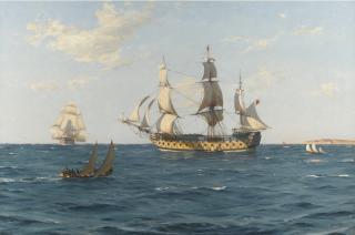 Thomas Somerscales - A Ship Of The Line 100 Years Ago