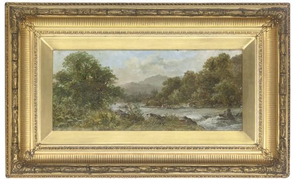 Thomas Stanley Barber - A river landscape, Wales