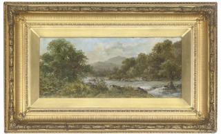 Thomas Stanley Barber - A river landscape, Wales