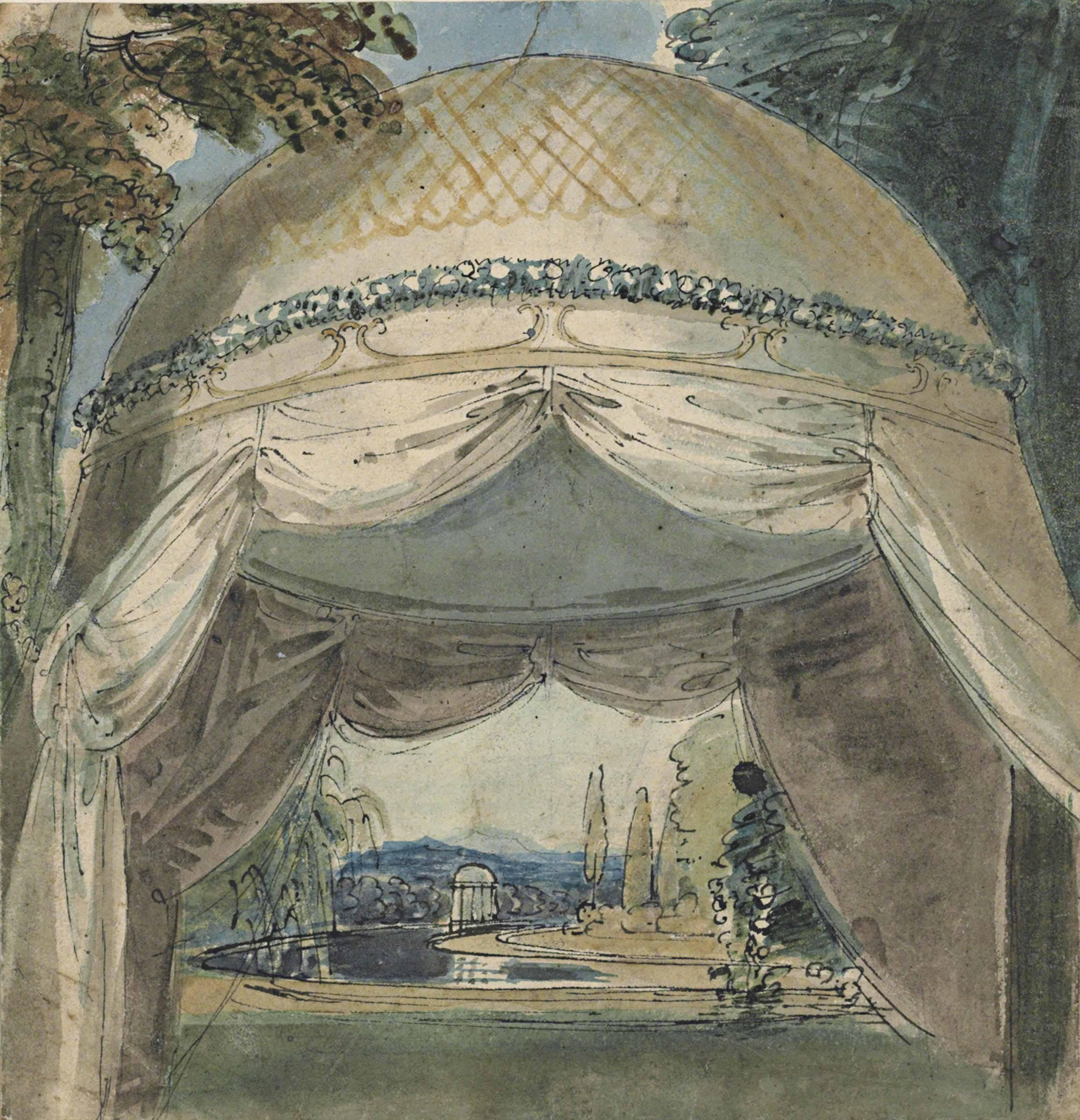 Thomas Stothard, R.A - Design for a tented garden pavilion